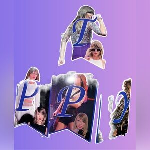 Happy Birthday - Taylor Swift banner with rubber line.